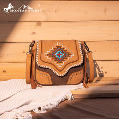 MW1310-8360  Montana West Embroidered Azte Collection Crossbody