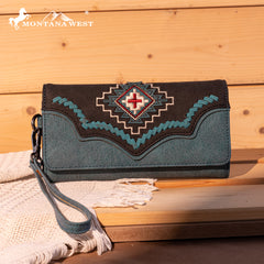 MW1310-W002 Montana West Embroidered  Collection Wallet