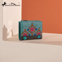 MW1312-W050  Montana West Embroidered Collection Wallet