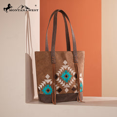 MW1312G-8317  Montana West Embroidered Collection Tote