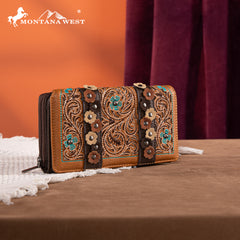 MW1313-W010 Montana West Embroidered  Collection Wallet