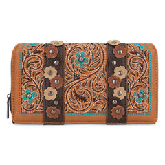 MW1313-W010 Montana West Embroidered  Collection Wallet