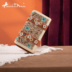 MW1313-W010 Montana West Embroidered  Collection Wallet