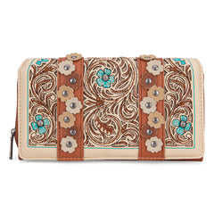 MW1313-W010 Montana West Embroidered  Collection Wallet