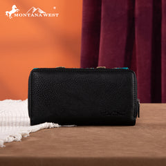 MW1313-W010 Montana West Embroidered  Collection Wallet