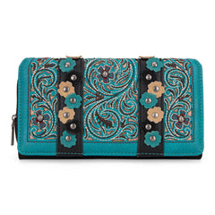 MW1313-W010 Montana West Embroidered  Collection Wallet