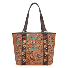 MW1313G-8317 Montana West Embroidered Concealed Carry Tote