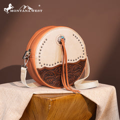 MW1314-118 Montana West Tooled Collection Circle Bag/Crossbody