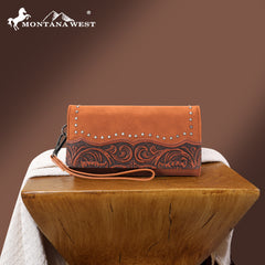 MW1314-W002 Montana West Tooled Collection Wallet