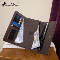 MW1315-W018 Montana West Aztec Collection Wallet - Coffee