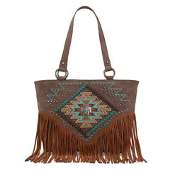 MW1315G-8317  Montana West Embroidered Collection Tote - Coffee