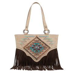 MW1315G-8317  Montana West Embroidered Collection Tote - Tan