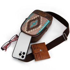 MW1316-2100  Montana West Aztec Collection Sling Bag