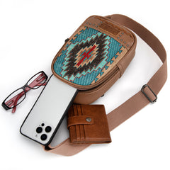 MW1316-2100  Montana West Aztec Collection Sling Bag