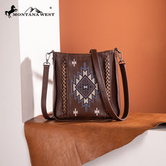 MW1317-8360  Montana West Embroidered Aztec Crossbody