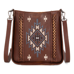 MW1317-8360  Montana West Embroidered Aztec Crossbody