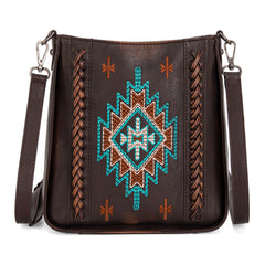 MW1317-8360  Montana West Embroidered Aztec Crossbody