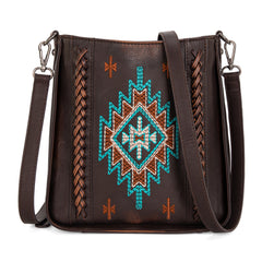 MW1317-8360  Montana West Embroidered Aztec Crossbody