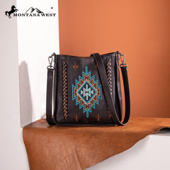 MW1317-8360  Montana West Embroidered Aztec Crossbody