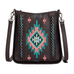 MW1317-8360  Montana West Embroidered Aztec Crossbody