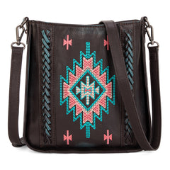 MW1317-8360  Montana West Embroidered Aztec Crossbody