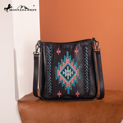 MW1317-8360  Montana West Embroidered Aztec Crossbody