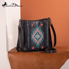 MW1317-8360  Montana West Embroidered Aztec Crossbody