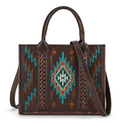 MW1317G-8899   Montana West Embroidered Aztec Tote/Crossbody