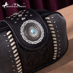 MW1322-8365 Montana West Tooled Concho Collection Crossbody