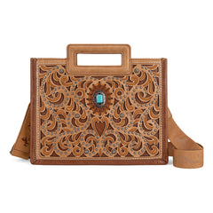 MW1326-8122  Montana West Cut-Out Embroidered  Collection Tote/Crossbody