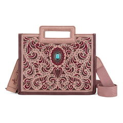 MW1326-8122  Montana West Cut-Out Embroidered  Collection Tote/Crossbody