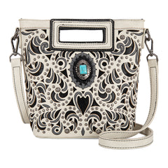 MW1326-8360   Montana West Cut-Out Embroidered  Collection Crossbody