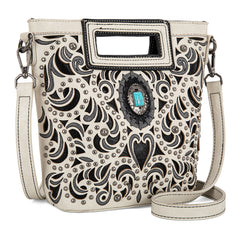 MW1326-8360   Montana West Cut-Out Embroidered  Collection Crossbody