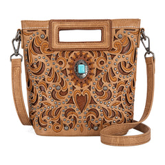 MW1326-8360   Montana West Cut-Out Embroidered  Collection Crossbody