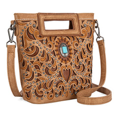 MW1326-8360   Montana West Cut-Out Embroidered  Collection Crossbody