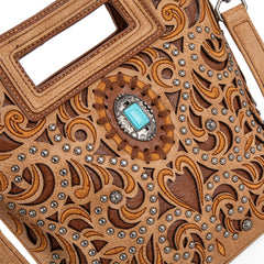 MW1326-8360   Montana West Cut-Out Embroidered  Collection Crossbody