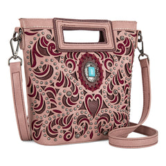 MW1326-8360   Montana West Cut-Out Embroidered  Collection Crossbody