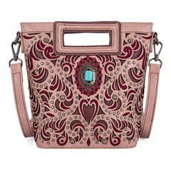 MW1326-8360   Montana West Cut-Out Embroidered  Collection Crossbody