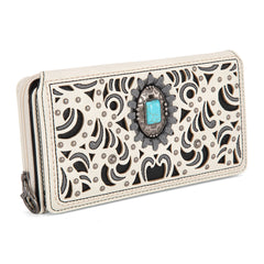 MW1326-W010 Montana West Cut-Out Embroidered  Collection Wallet