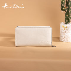 MW1326-W010 Montana West Cut-Out Embroidered  Collection Wallet