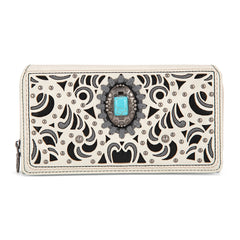 MW1326-W010 Montana West Cut-Out Embroidered  Collection Wallet