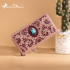 MW1326-W010 Montana West Cut-Out Embroidered  Collection Wallet