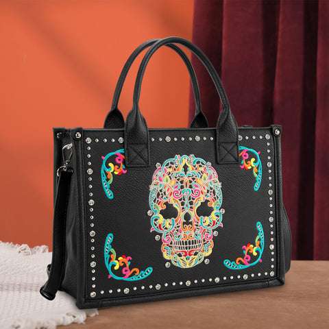 Sugar Skull MontanaWestUSA tagged Handbag MONTANA WEST U.S.A