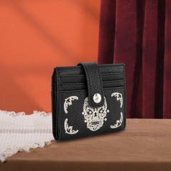 MW494-W004  Montana West Sugar Skull Collection Mini Bi-Fold Wallet