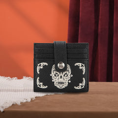 MW494-W004  Montana West Sugar Skull Collection Mini Bi-Fold Wallet