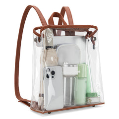 MW906-9110 Montana West Western Clear Backpack- Brown