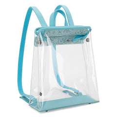 MW906-9110 Montana West Western Clear Backpack- Turquoise