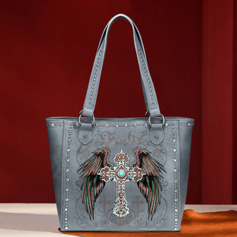 MW945G-8317 Montana West Spiritual Collection Concealed Handgun Tote -Grey