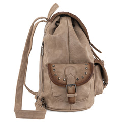 MWC-043A   Montana West Stone Wash Backpack -Khaki