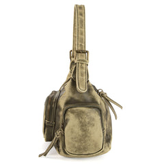 MWC-223 Montana West Stone Wash Hobo/Crossbody Green